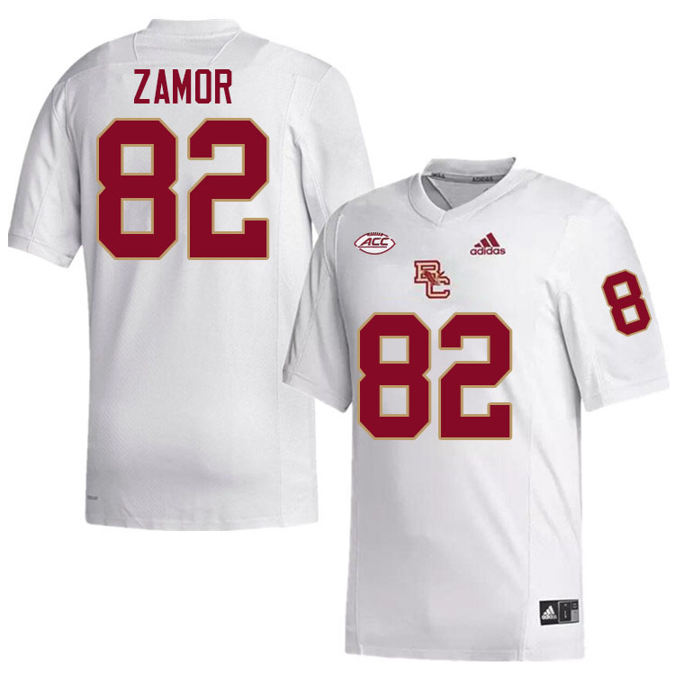 Boston College Eagles #82 Ismael Zamor College Football Jerseys Stitched-White